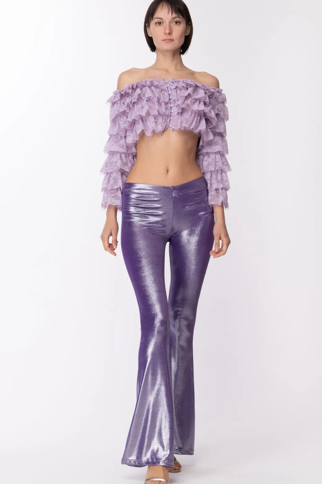 Aniye By Top con Rouches e Spalle ScoperteLAVANDER