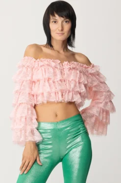 Aniye By Top con Rouches e Spalle ScoperteSOFT ROSE
