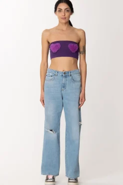 Aniye By Top Kara a Fascia con Applicazioni In TullePURPLE