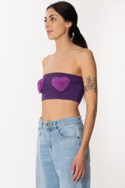 Aniye By Top Kara a Fascia con Applicazioni In TullePURPLE