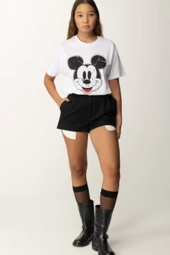 Aniye By T-shirt con Stampa Mickey e BorchieWHITE