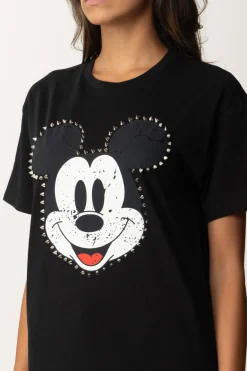 Aniye By T-shirt con Stampa Mickey e BorchieBLACK