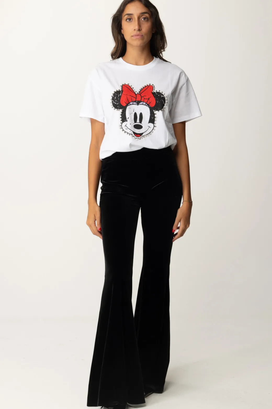 Aniye By T-shirt con Stampa Minnie e BorchieWHITE