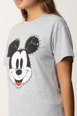 Aniye By T-shirt con Stampa Mickey e BorchieGRAY