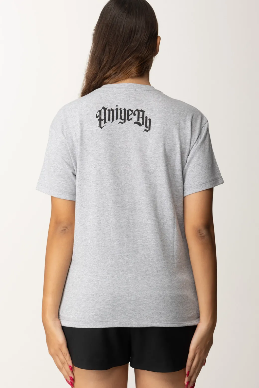 Aniye By T-shirt con Stampa Mickey e BorchieGRAY