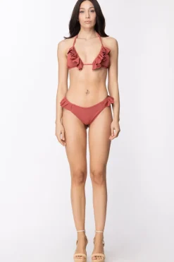 Ardoel Bikini a Triangolo a Costine con Volant PetaloMATTONE