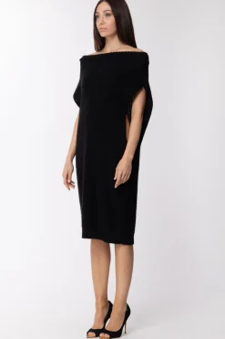 Dixie Abito In Maglia Smanicato con Scollo a BarcaNERO