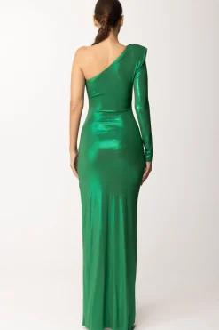 Dramèe Abito Lungo Monospalla con ArricciaturaFORESTA