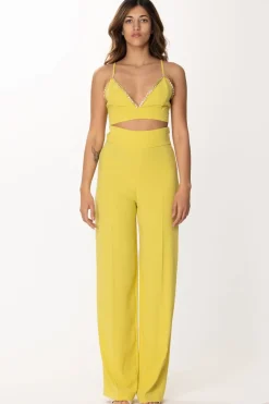 Dramèe Crop Top con StrassGIALLO