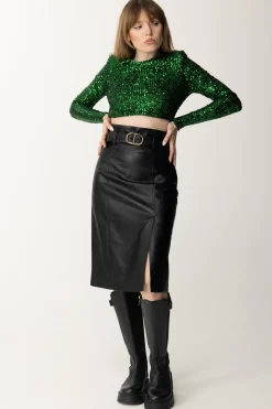 Dramèe Crop Top Full PaillettesFORESTA