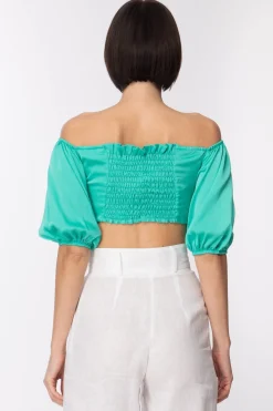 Dramèe Top con Nodo e ArricciatureMENTA