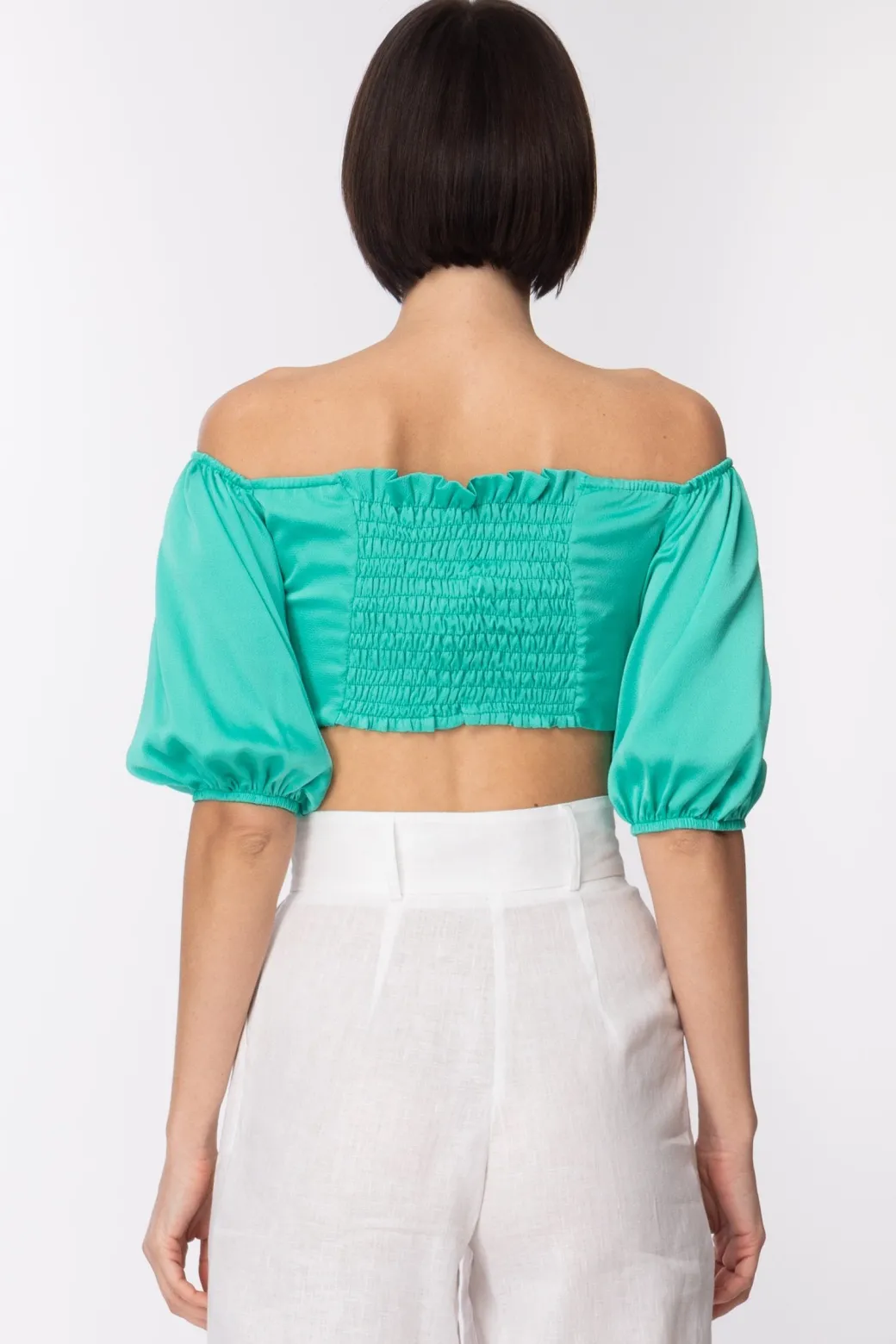 Dramèe Top con Nodo e ArricciatureMENTA
