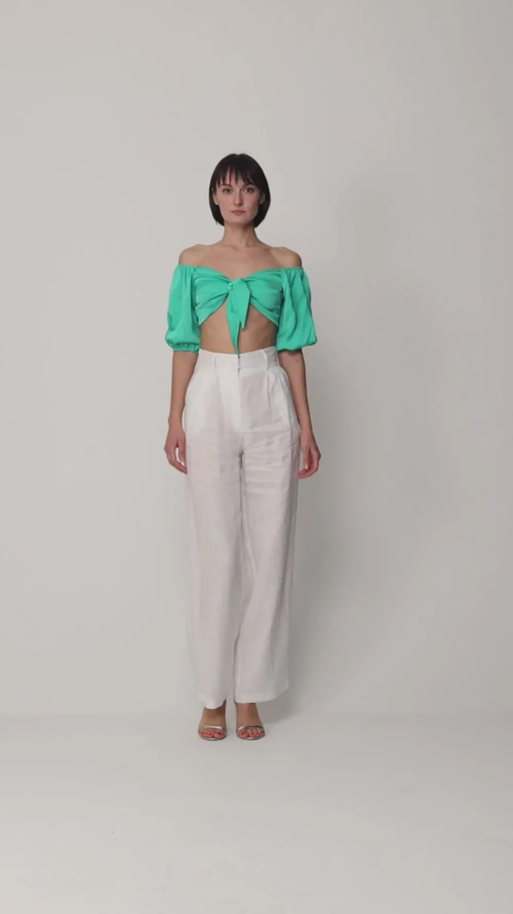 Dramèe Top con Nodo e ArricciatureMENTA