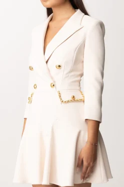 Elisabetta Franchi Abito Robe Manteau con Catena GroumetteBURRO