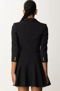 Elisabetta Franchi Abito Robe Manteau con Catena GroumetteNERO