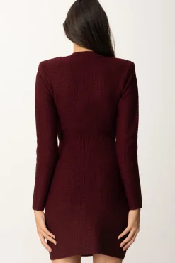 Elisabetta Franchi Abito In Maglia Doppiopetto con RicamoROUGE NOIR