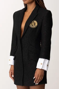 Elisabetta Franchi Abito Giacca In Tweed con PolsiniNERO