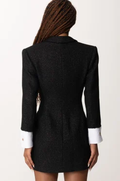 Elisabetta Franchi Abito Giacca In Tweed con PolsiniNERO