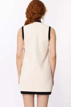 Elisabetta Franchi Abito Midi con Scollo Sul RetroBURRO/NERO