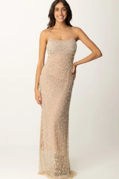 Elisabetta Franchi Abito Red Carpet In Tulle con Ricamo e StrassCRYSTAL