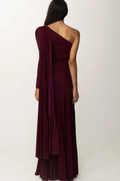 Elisabetta Franchi Abito Red Carpet Monospalla In LurexROUGE NOIR