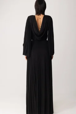 Elisabetta Franchi Abito Red Carpet con Scollo e Collana Sul RetroNERO