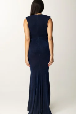 Elisabetta Franchi Abito Red Carpet In Lurex con ReggisenoNAVY/NERO