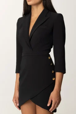 Elisabetta Franchi Abito Robe-manteau con Bottoni Al FiancoNERO