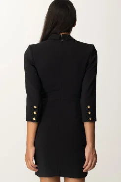 Elisabetta Franchi Abito Robe-manteau con Bottoni Al FiancoNERO