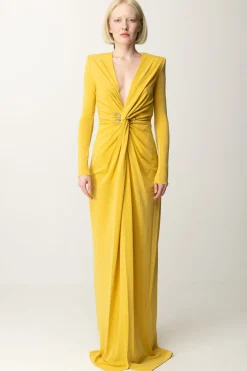 Elisabetta Franchi Abito Red Carpet In Lurex con Nodo CentraleMIMOSA