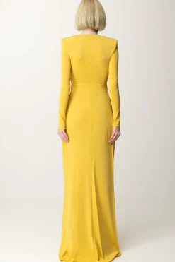 Elisabetta Franchi Abito Red Carpet In Lurex con Nodo CentraleMIMOSA