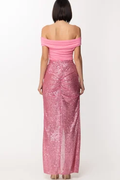 Elisabetta Franchi Abito Red Carpet con Gonna RicamataBUBBLE