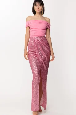 Elisabetta Franchi Abito Red Carpet con Gonna RicamataBUBBLE