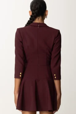 Elisabetta Franchi Abito Robe Manteau con Catena GroumetteROUGE NOIR