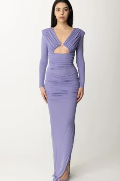 Elisabetta Franchi Abito Red Carpet Drappeggiato con Cut-outIRIS