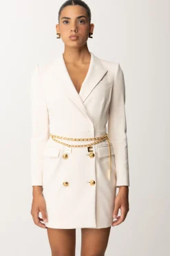 Elisabetta Franchi Abito Robe Manteau con CinturaBURRO