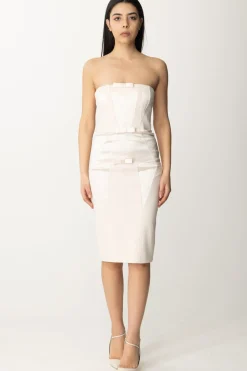 Elisabetta Franchi Abito Midi a Fascia con FiocchiBURRO