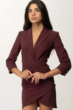 Elisabetta Franchi Abito Robe-manteau con Bottoni Al FiancoROUGE NOIR