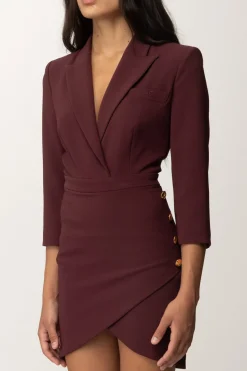 Elisabetta Franchi Abito Robe-manteau con Bottoni Al FiancoROUGE NOIR