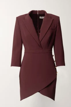 Elisabetta Franchi Abito Robe-manteau con Bottoni Al FiancoROUGE NOIR