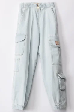 Elisabetta Franchi Bambina Jeans CargoLIGHT DENIM