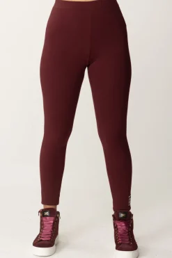 Elisabetta Franchi Bambina Leggings In Jersey con Ricamo Logo CcROUGE NOIR/NAVY-BURRO