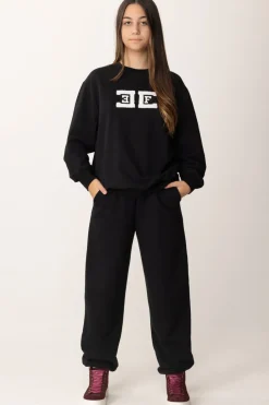 Elisabetta Franchi Bambina Jogging con Toppa 1998 Sul RetroNERO RICAMO AVORIO