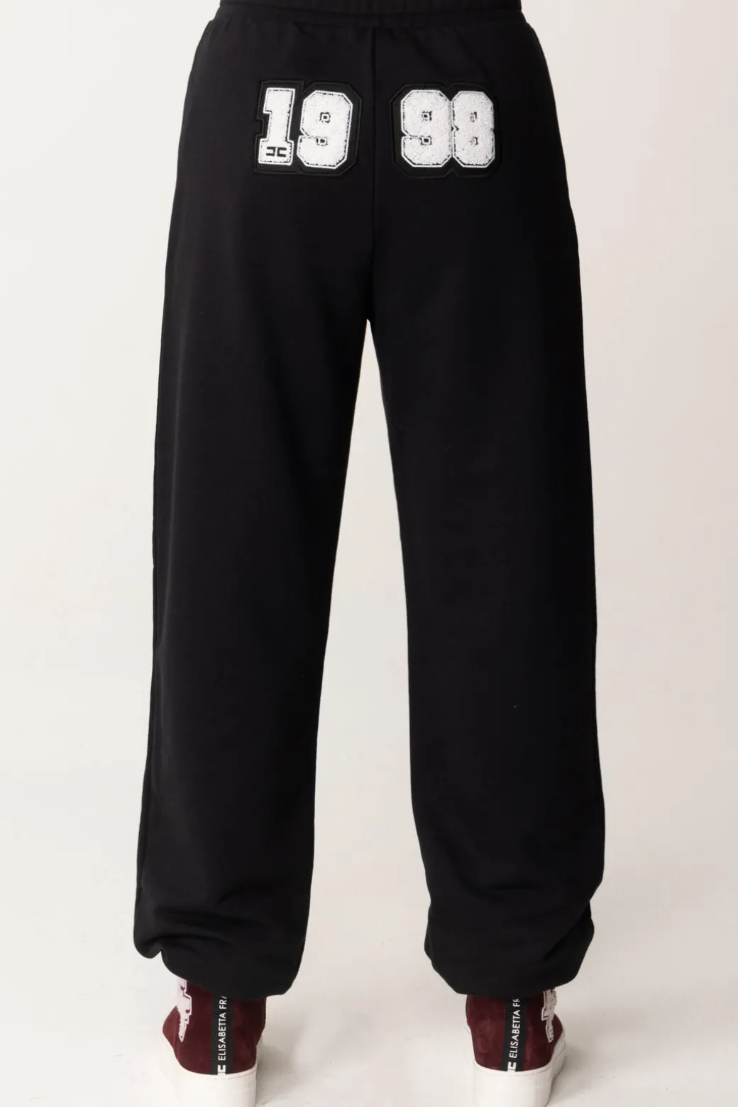 Elisabetta Franchi Bambina Jogging con Toppa 1998 Sul RetroNERO RICAMO AVORIO