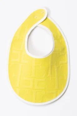 Elisabetta Franchi Bambina Bavetta con Logo EmbossedCEDAR/IVORY