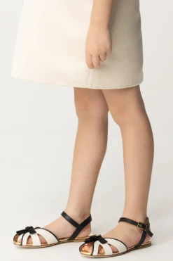 Elisabetta Franchi Bambina Sandali Flat con FiocchettoBUTTER/BLACK