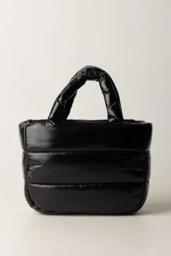 Elisabetta Franchi Bambina Borsa a Mano In Nylon ImbottitaNERO