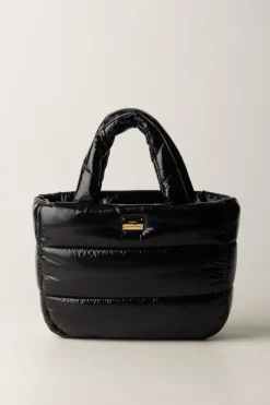 Elisabetta Franchi Bambina Borsa a Mano In Nylon ImbottitaNERO