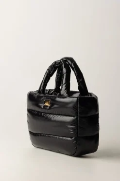 Elisabetta Franchi Bambina Borsa a Mano In Nylon ImbottitaNERO