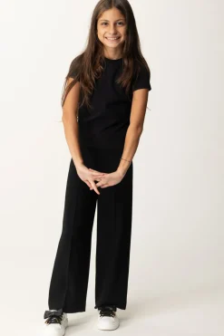 Elisabetta Franchi Bambina T-shirt con Ricamo Logo a FiloNERO